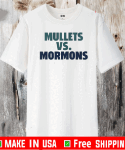 BYU MULLETS VS. MORMONS T-SHIRT