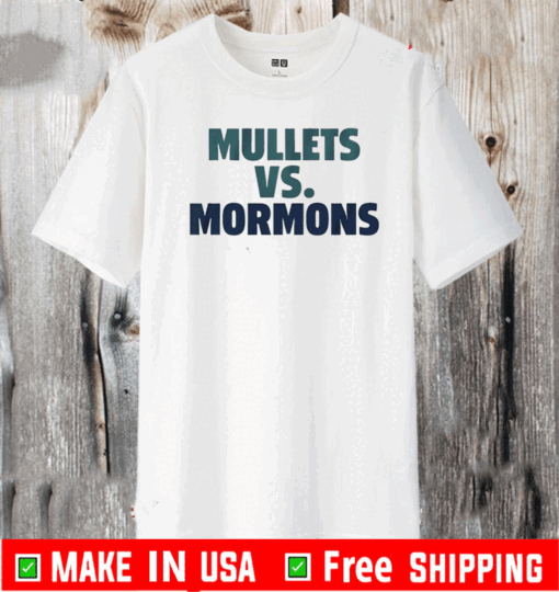 BYU MULLETS VS. MORMONS T-SHIRT