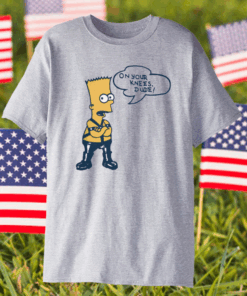 Bart Simpson On Your Knees, Dude! T-Shirt