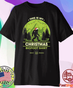 Bigfoot Santa This Is My Christmas Bigfoot T-Shirt