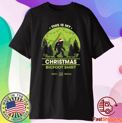 Bigfoot Santa This Is My Christmas Bigfoot T-Shirt