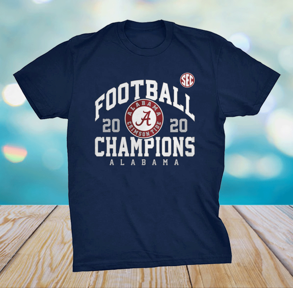 Crimson Alabama Crimson Tide 2020 SEC Football Champions T-Shirt ...