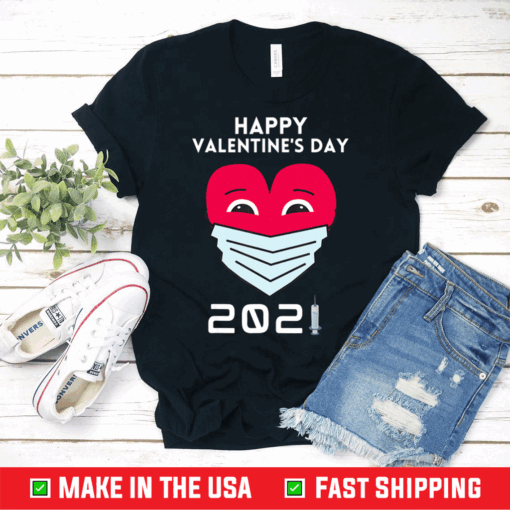 Dabbing Heart In A Mask Happy Valentines Day 2021 Shirt