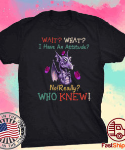 Vintage Dragon Wait What I Have An Attitude No Really Who Knew T-Shirt