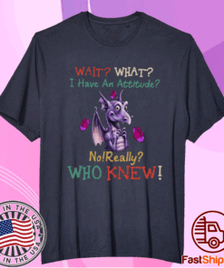Vintage Dragon Wait What I Have An Attitude No Really Who Knew T-Shirt