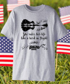 Fleetwood Mac She Rules Her Life Like A Bird In Flight Signatures Shirt