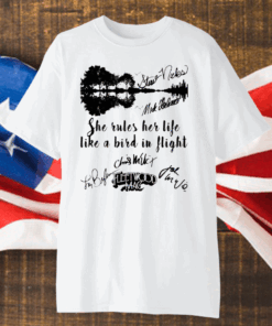 Fleetwood Mac She Rules Her Life Like A Bird In Flight Signatures Shirt