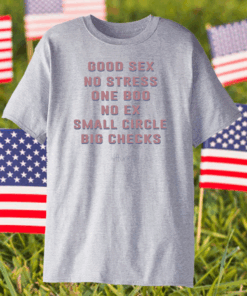 Good Sex No Stress One Boo No Ex Small Circle Big Checks Shirt