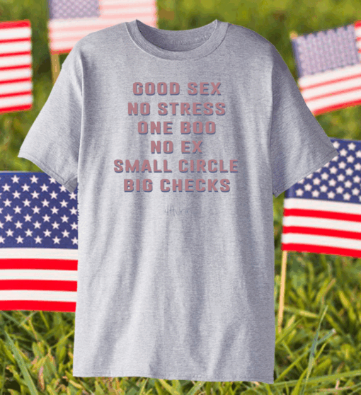 Good Sex No Stress One Boo No Ex Small Circle Big Checks Shirt