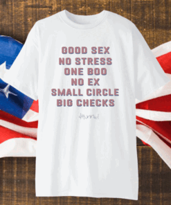 Good Sex No Stress One Boo No Ex Small Circle Big Checks Shirt