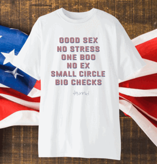 Good Sex No Stress One Boo No Ex Small Circle Big Checks Shirt