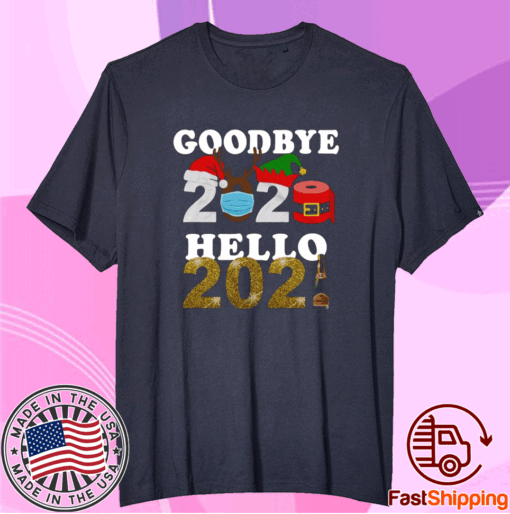 Goodbye 2020 Santa Elf Toilet Paper Hello 2021 T-Shirt