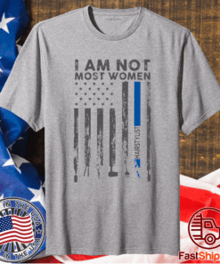 I Am Not Most Women Hairstylist American Flag T-Shirt