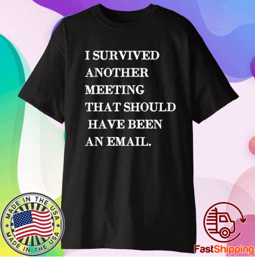 I survived another meeting that should have been an email shirt