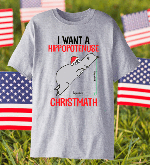 I want a Hippopotenuse Christmath Christmas T-Shirts