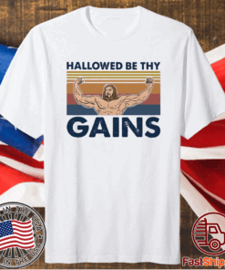 Jesus Gymer Hallowed Be Thy Gains Vintage T-Shirt