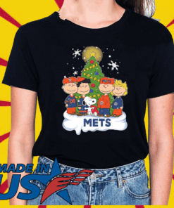 Snoopy The Peanuts New York Mets Christmas T-Shirt