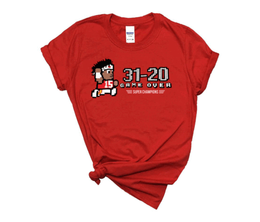 Official Mahomes 31 20 game over super champions T-Shirt