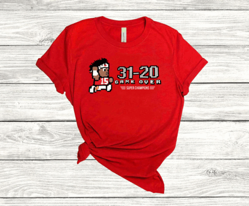 Official Mahomes 31 20 game over super champions T-Shirt