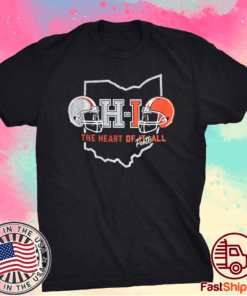 OH-IO The Heart Of Football Helmets T-Shirt