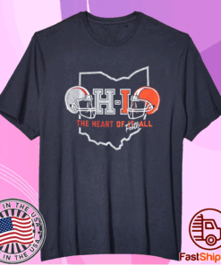 OH-IO The Heart Of Football Helmets T-Shirt