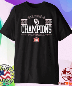 Official Oklahoma Sooners 2020 Big 12 Football Champions T-Shirt