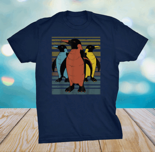 Penguin Shirt Vintage Retro Style Penguin T-Shirt
