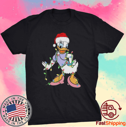 Perfect Duck Daisy Hat Santa Happy Merry Christmas T-Shirt