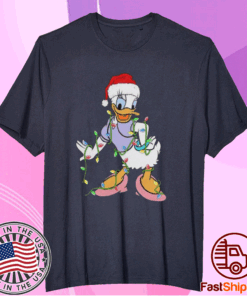 Perfect Duck Daisy Hat Santa Happy Merry Christmas T-Shirt