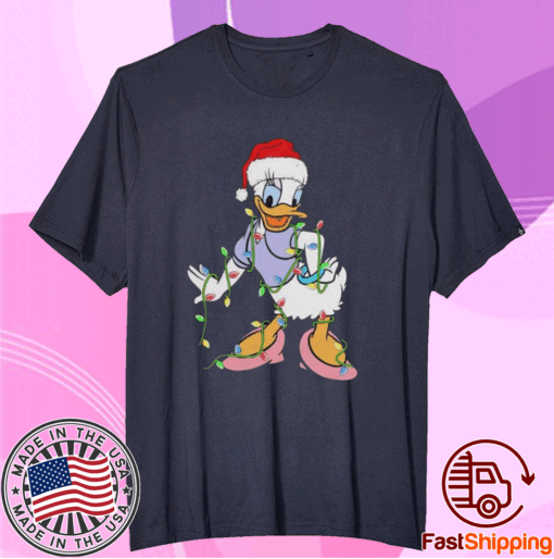 Perfect Duck Daisy Hat Santa Happy Merry Christmas T-Shirt