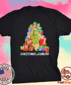 Pretty Grinch And Dog Christmas Are Coming Christmas T-Shirts