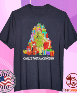 Pretty Grinch And Dog Christmas Are Coming Christmas T-Shirts