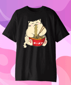 Ramen Cat Kawaii Anime Noodles Hashi Japanese Manga Lover Gift T-Shirt