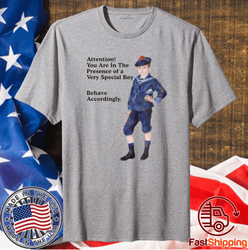 Sailor Boy Attention you are in the presence of a very special boy behave accordingly t-shirt