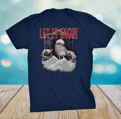 Santa Smoking Let It Snow Shirt