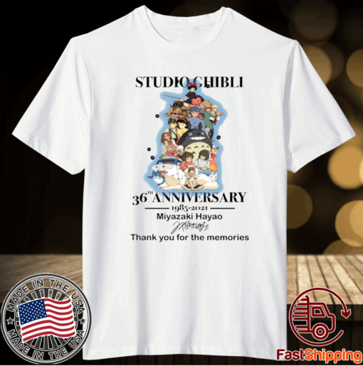 Studio Ghibli 36th Anniversary 1985 2021 Miyazaki Haya T-Shirt