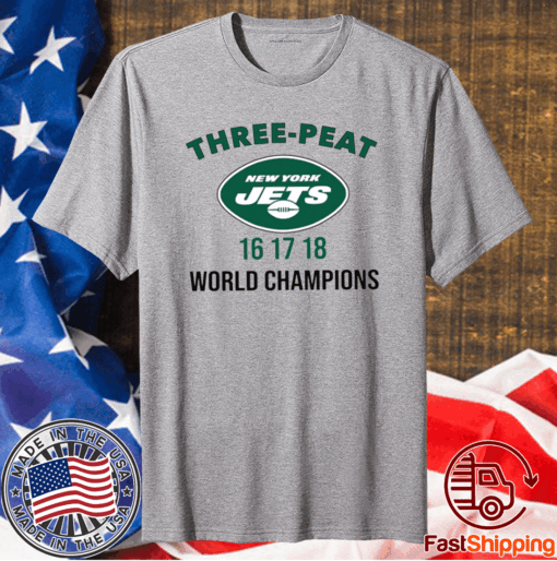 Three peat New York Jets Champions shirt