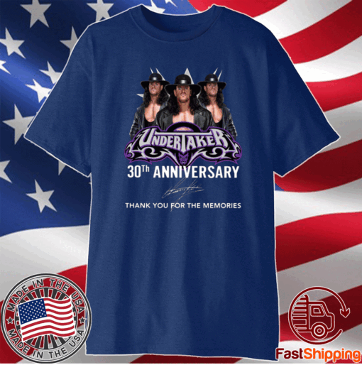 Undertaker 30th Anniversary Thank You For The Memories T-Shirt