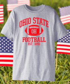 Vintage State of Ohio Columbus Striped Varsity Style Shirt