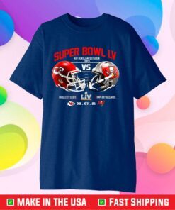 2021 Kansas City Chiefs Vs Tampa Bay Bucceeners Super Bowl LV Final NFL Classic T-Shirt