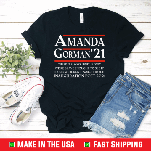 Amanda Gorman Poet Laureate Poetry "There is Always Light" Premium T-Shirt