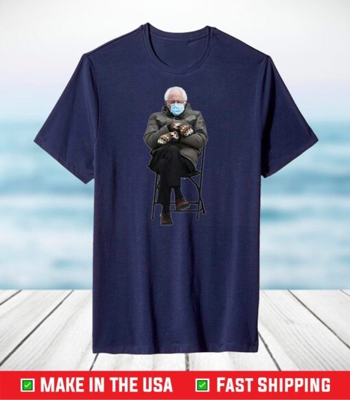 Bernie Sanders Mittens Sitting Inauguration Funny Meme Premium T-Shirt
