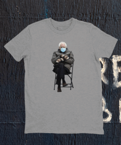 Bernie Sanders Mittens Sitting Inauguration Funny Meme Tee Shirt