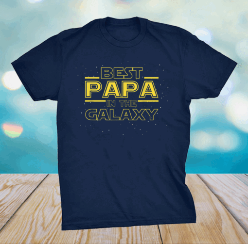 Best Papa Galaxy Birthday Father's Day T-Shirt