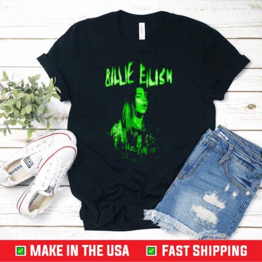 Billie Eilish Shirt - When We All Fall Asleep, World Tour Cover Neon Shirt