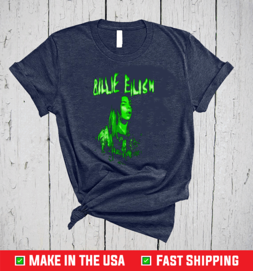 Billie Eilish Shirt - When We All Fall Asleep, World Tour Cover Neon Shirt