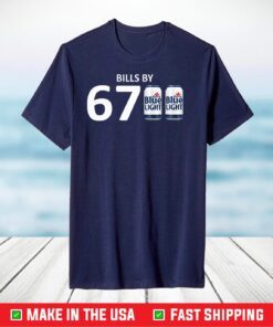 Buffalo Bills – Bills By 6700 T-Shirt – Bills By 67 Blue Light Shirt – Labatt Blue Light T-Shirt