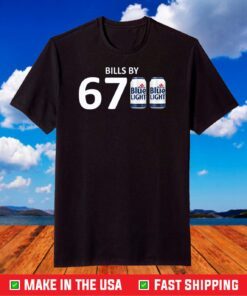 Buffalo Bills – Bills By 6700 T-Shirt – Bills By 67 Blue Light Shirt – Labatt Blue Light T-Shirt