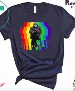 Bundled Up Bernie Sanders Meme - Funny Mittens Chair Rainbow Classic T-Shirt