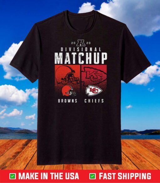 Cleveland Browns vs. Kansas City Chiefs 2020 NFL Playoffs Divisional Matchup T-Shirt